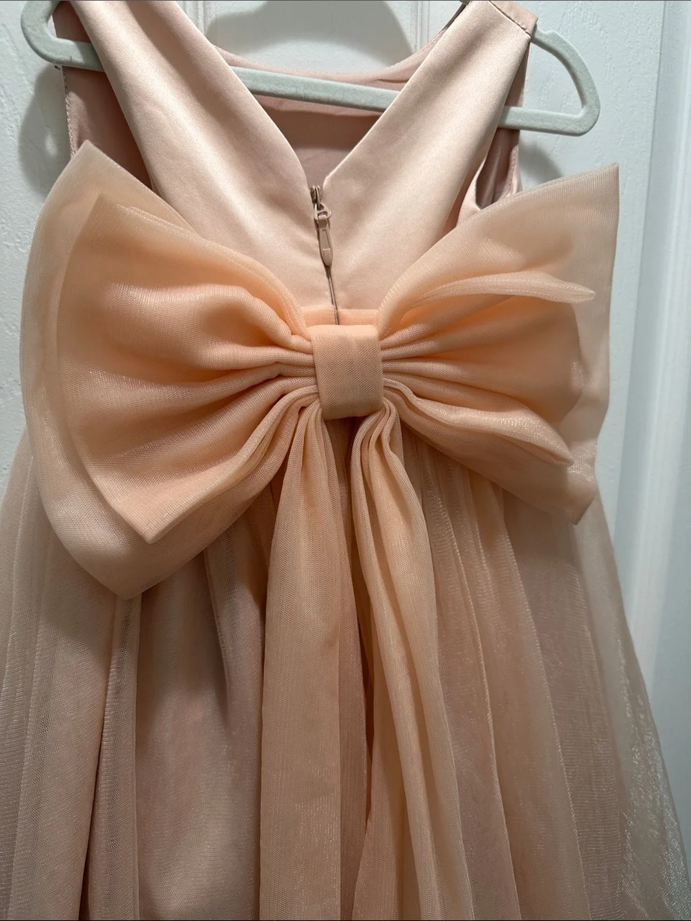 Girls' Peach Tulle Party Dress